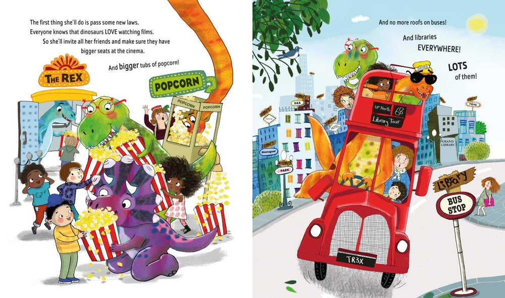 Never show a T rex a book by Rashmi Sirdeshpande