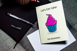 Happy Eid Let's Eat Cake Card