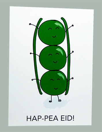Hap-Pea Eid Greeting Card
