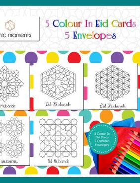 Colour in Eid cards - Geometric Set