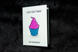 Happy Eid Let's Eat Cake Card