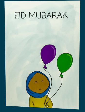 Happy Eid Balloon Card